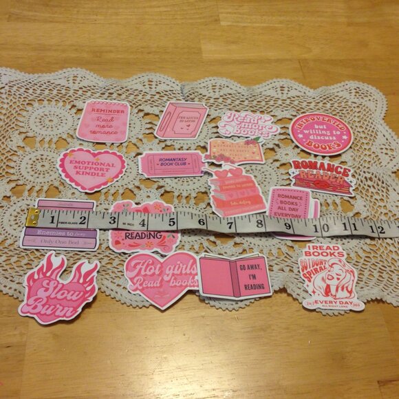 Romance Book Lover's Stickers - for computer, book cover, scrapbooking, crafts - Picture 2 of 8